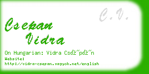 csepan vidra business card
